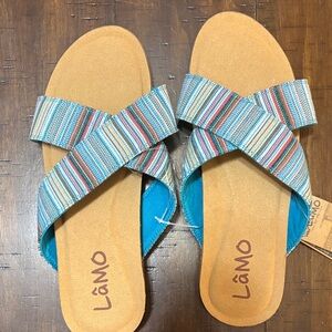Lamo Women's Multicolor Striped Sandals